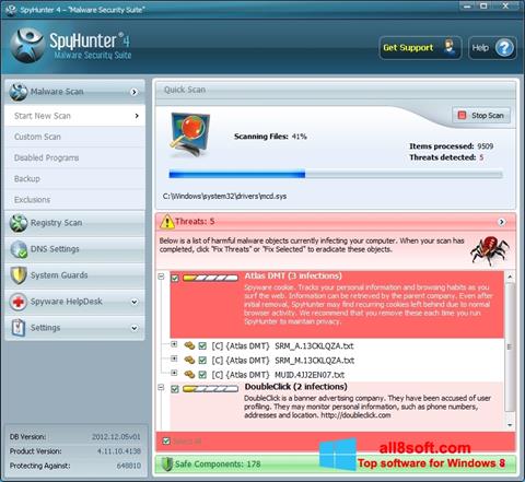 Skärmdump SpyHunter för Windows 8