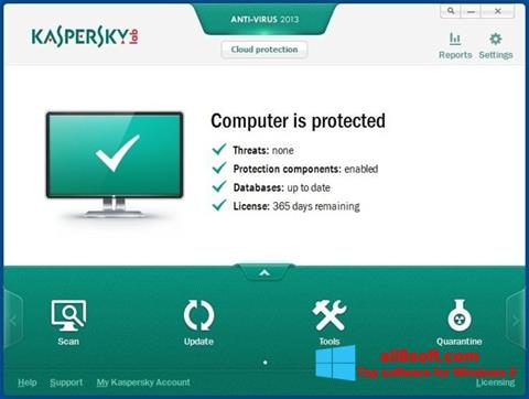 Skärmdump Kaspersky AntiVirus för Windows 8