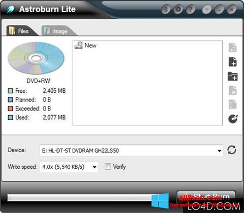 Skärmdump Astroburn Lite för Windows 8