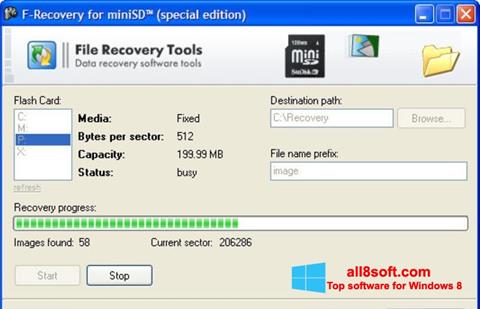 Skärmdump F-Recovery SD för Windows 8