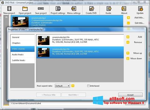 Skärmdump DVD Flick för Windows 8
