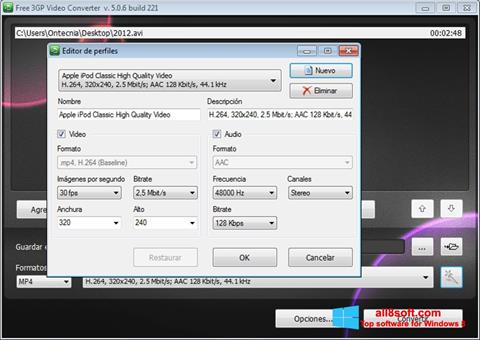 Skärmdump Free MP4 Video Converter för Windows 8