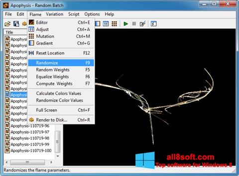 Skärmdump Apophysis för Windows 8