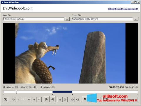 Skärmdump Free Video Dub för Windows 8