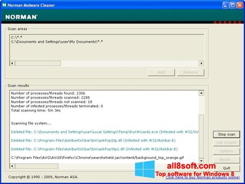 Skärmdump Norman Malware Cleaner för Windows 8