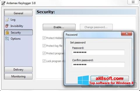 Skärmdump Ardamax Keylogger för Windows 8
