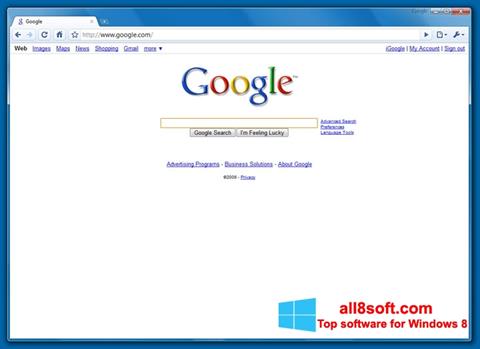 Skärmdump Google Chrome Beta för Windows 8