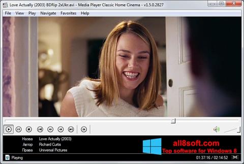 Skärmdump Media Player Classic Home Cinema för Windows 8