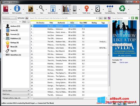 Skärmdump Calibre för Windows 8