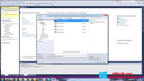 Skärmdump Microsoft Visual Basic för Windows 8