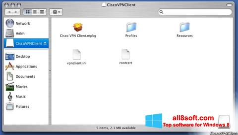 Skärmdump Cisco VPN Client för Windows 8