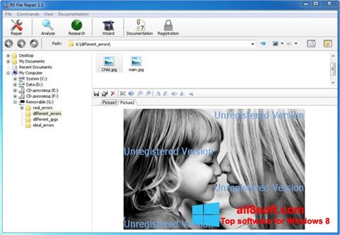 Skärmdump File Repair för Windows 8