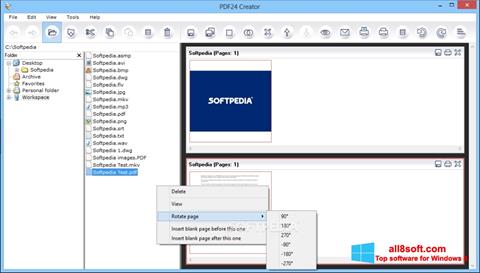 Skärmdump PDF24 Creator för Windows 8