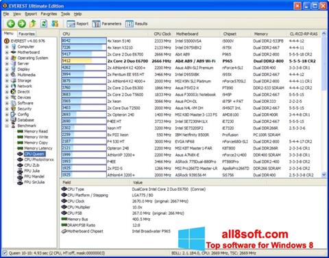 Skärmdump EVEREST Ultimate Edition för Windows 8