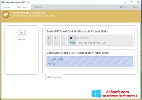 Skärmdump Paragon Migrate OS to SSD för Windows 8