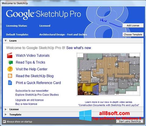 Skärmdump Google SketchUp Pro för Windows 8