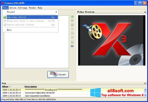 Skärmdump ConvertXToDVD för Windows 8