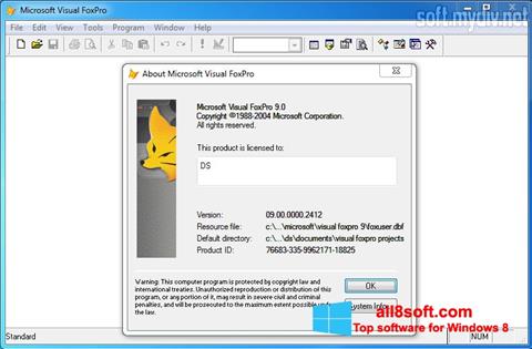 Skärmdump Microsoft Visual FoxPro för Windows 8