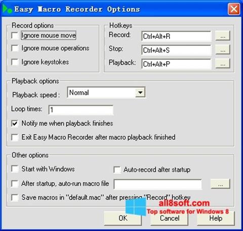 Skärmdump Easy Macro Recorder för Windows 8
