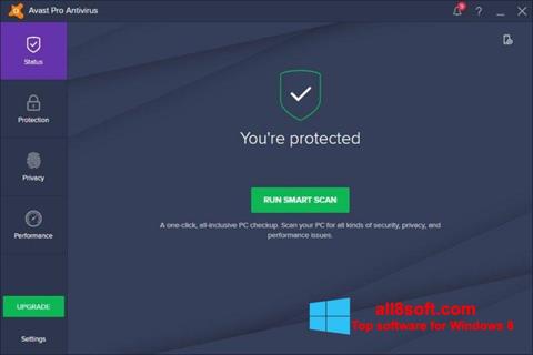 Skärmdump Avast! Pro Antivirus för Windows 8