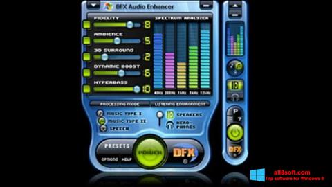 Skärmdump DFX Audio Enhancer för Windows 8