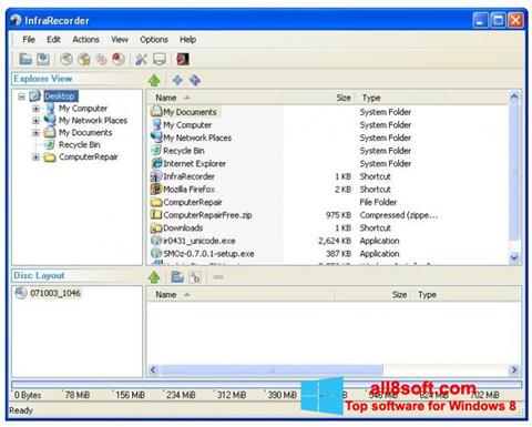 Skärmdump InfraRecorder för Windows 8