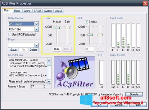 Skärmdump AC3Filter för Windows 8