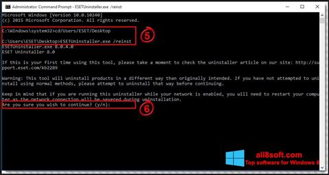 Skärmdump ESET Uninstaller för Windows 8