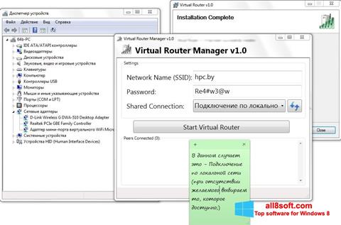 Skärmdump Virtual Router Manager för Windows 8