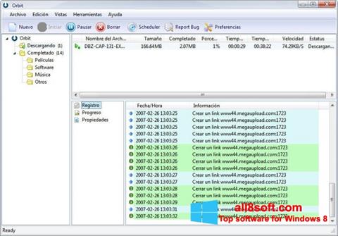 Skärmdump Orbit Downloader för Windows 8