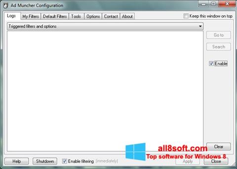 Skärmdump Ad Muncher för Windows 8