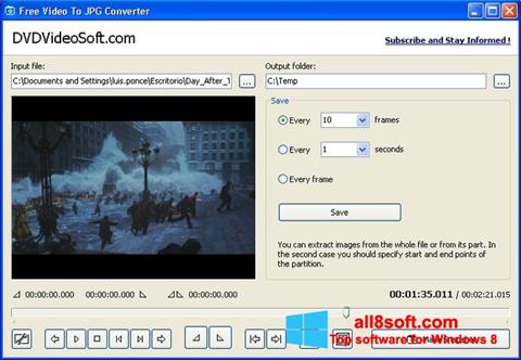 Skärmdump Free Video to JPG Converter för Windows 8