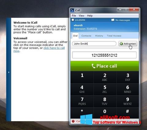 Skärmdump iCall för Windows 8