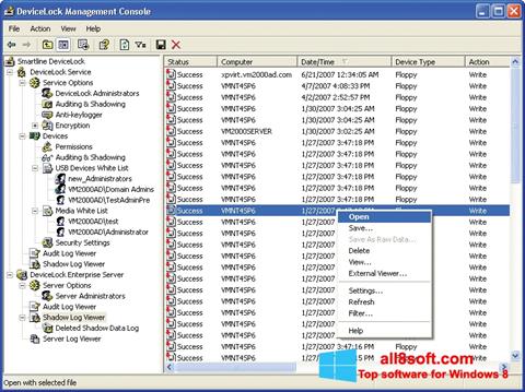 Skärmdump DeviceLock för Windows 8
