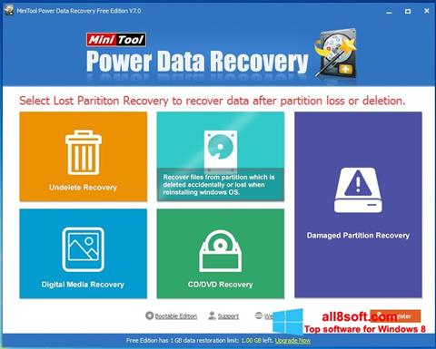 Skärmdump Power Data Recovery för Windows 8