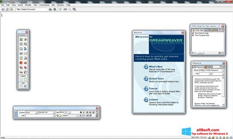Skärmdump Macromedia Dreamweaver för Windows 8