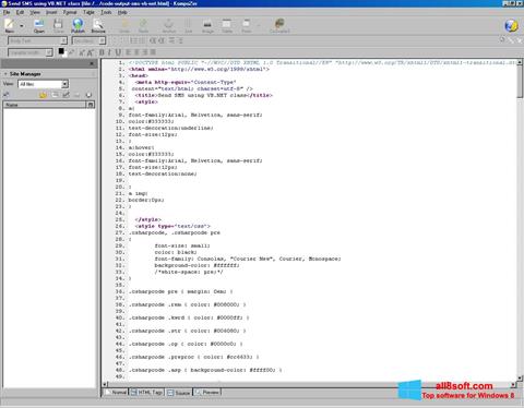 Skärmdump KompoZer för Windows 8