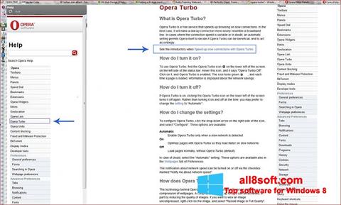 Skärmdump Opera Turbo för Windows 8