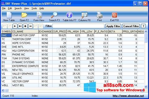 Skärmdump DBF Viewer för Windows 8
